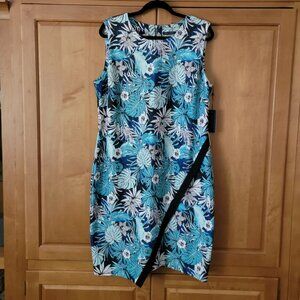 NWT Tommy Hilfiger Tropical Print Sleeveless Dress - 18